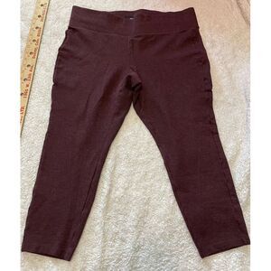 Torrid Pants Womens 2 Pull On‎ Burgundy  Stretch Rayon Nylon Spandex